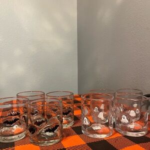 Pottery Barn Halloween Glass Set of 8